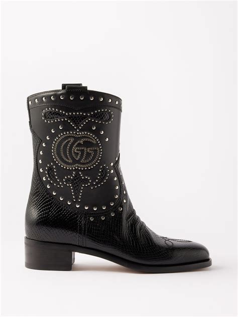 gucci black boots snake|gucci delma snake effect boots.